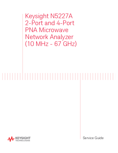 N5227-90001 Service Guide N5227A 2-Port and 4-Port PNA Microwave Network Analyzers [8]