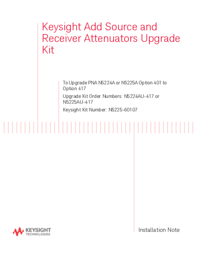 N5225-90107 Installation Note_252C Add Source & Recvr Attenuators Upgrd Kit to Upgrd N5224A 25A Option 401 to 417 [28]