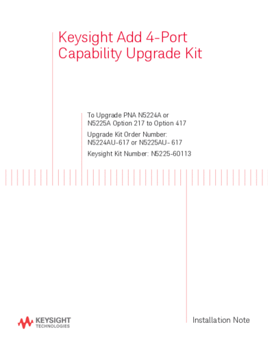 N5225-90123 Installation Note_252C Add 4-Port Capability Upgrade Kit to Upgrade N5224A or N5225A Option 217 to 417 [14]