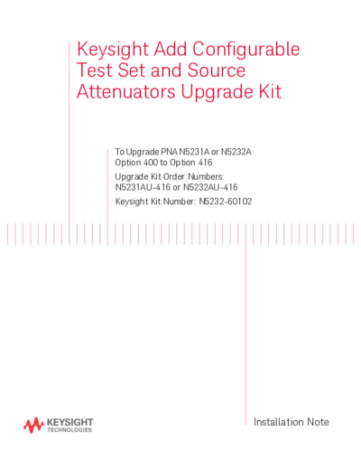 N5232-90102 Installation Note_252C Configurable Test Set and Source Attenuators Upgrade Kit [24]