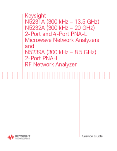 N5232-90001 Service Guide_252C N5231A_252C N5232A_252C and N5239A PNA-L Network Analyzers [1]