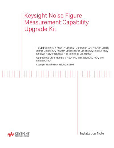 N5242-90009 Install Note_252C Noise Fig Msmt Capability Upgr Kit To Upgr N5241A 42A Opt 219 & Opt 224 to Include 029 [15]