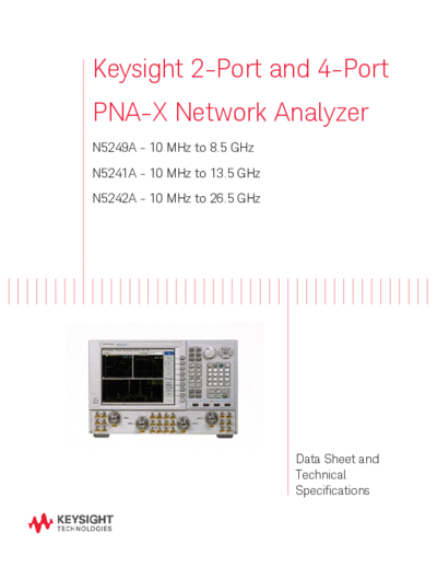 N5242-90007 Data Sheet and Technical Specifications_252C N5241A 42A 49A 2-Port and 4-Port PNA-X Network Analyzers c20141118 [200]