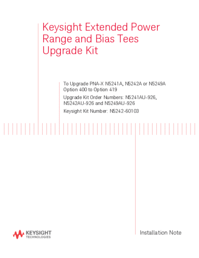 N5242-90004 Installation Note_252C Extd. Power Range & Bias Tees Upgrade Kit to Upgrade N5242A Opt 400 to Opt 419 [34]