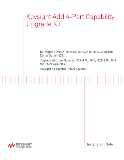 N5242-90017 Installation Note_252C 4-Port Capability Upgrade Kit to Upgrade N5241A or N5242A [42]