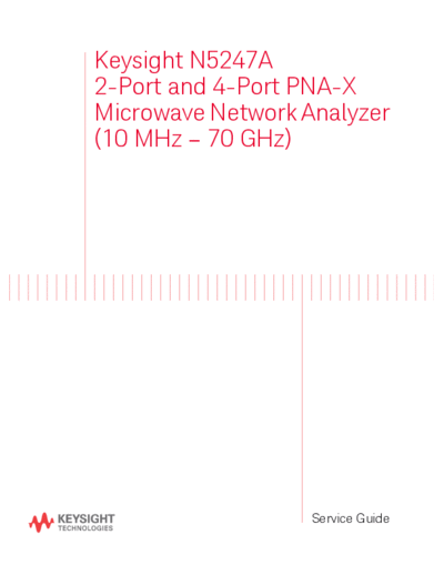 N5247-90001 Service Guide N5247A 2-Port and 4-Port PNA-X Microwave Network Analyzer c20141119 [4]