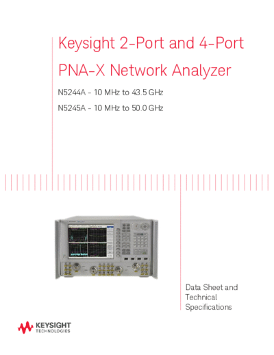 N5245-90008 Data Sheet and Technical Specifications_252C N5244A and N5245A 2-Port and 4-Port PNA-X Network Analyzers c20141022 [180]