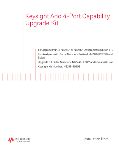N5245-90012 Installation Guide_252C Add 4-Port Capability Upgrade Kit to Upgrade N5244A or N5245A Opt 219 to Opt 419 [11]