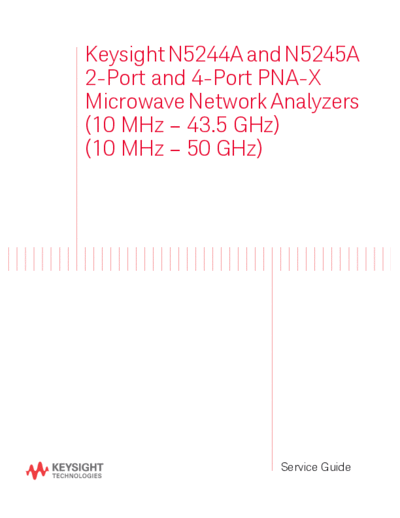 N5245-90001 Service Guide_252C N5244A and N5245A 2-Port and 4-Port PNA-X Microwave Network Analyzers [456]