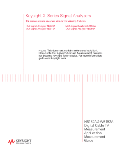 N6152-90002 N6152A & W6152A Digital Cable TV Measurement Application Measurement Guide [64]