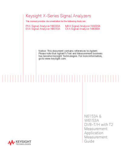 N6153-90004 N6153A & W6153A DVB-T H Measurement Application Measurement Guide [138]