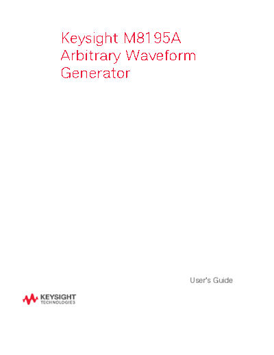 M8195-91020 M8195A Arbitrary Waveform Generator - User_2527s Guide c20141029 [120]