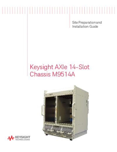 M9514-90007 M9514A AXIe 14-slot Chassis - Site Preparation and Installation Guide c20140911 [46]