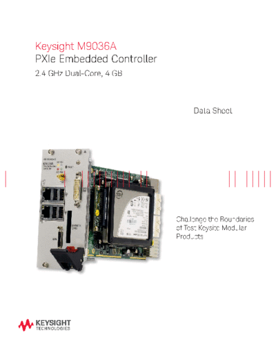 M9036A PXIe Embedded Controller - Data Sheet 5990-8465EN c20140829 [8]