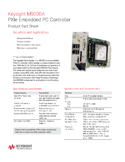 M9036A PXIe Embedded Controller - Flyer 5990-8466EN c20140725 [2]