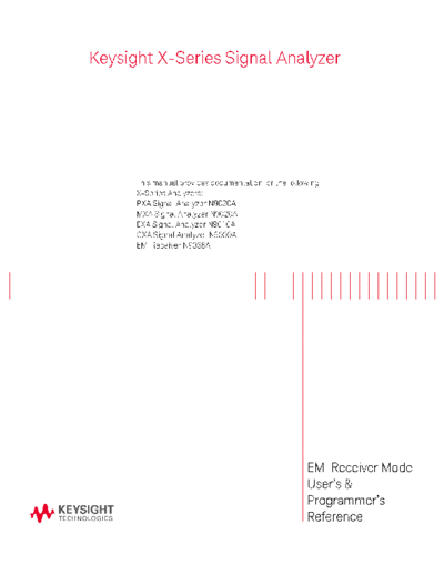 N6141-90001 X-Series Signal Analyzer EMI Receiver Mode User_2527s and Programmer_2527s Reference [1138]
