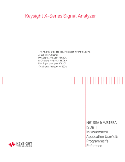 N6155-90001 N6155A & W6155A ISDB-T User_2527s and Programmer_2527s Reference [2018]