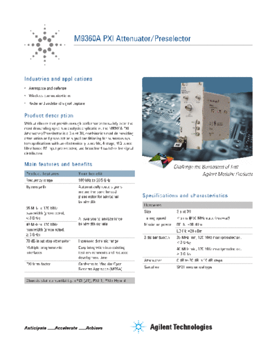 M9360A PXI Attenuator Preselector - Flyer 5990-6058EN c20131206 [2]