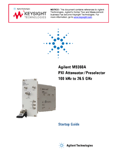 M9360-90001 M9360A PXI Attenuator Preselector Startup Guide c20140814 [4]