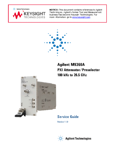 M9360-90009 M9360A Service Guide c20120911 [3]