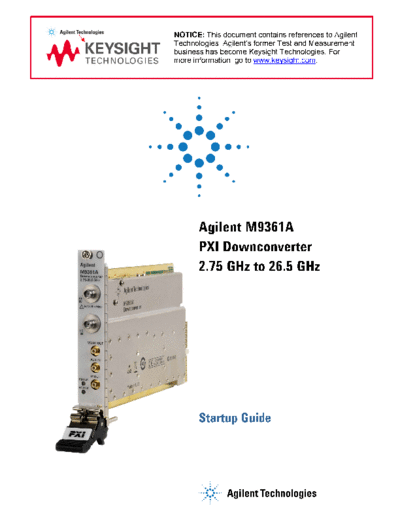 M9361-90001 M9361A PXI Downconverter Startup Guide c20140814 [26]