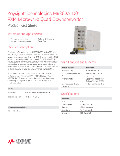 M9362A-D01 PXIe Microwave Quad Downconverter - Flyer 5990-6575EN c20140723 [2]