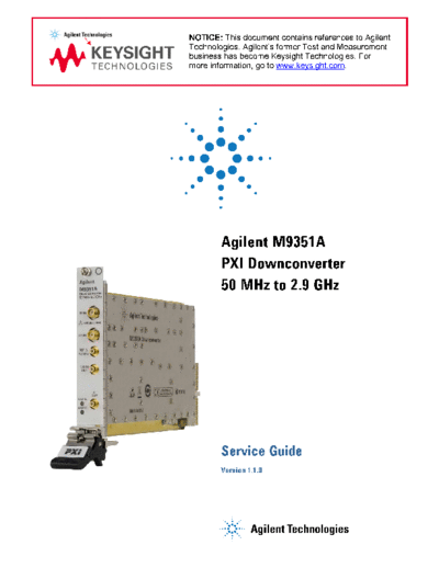 M9351-90009 M9351A Service Guide c20120910 [1]