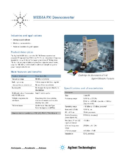 M9351A PXI Downconverter Flyer 5990-6056EN c20131206 [2]
