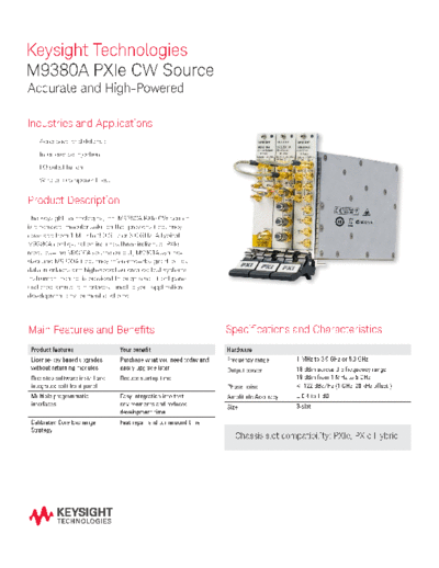 M9380A PXIe CW Source - Flyer 5991-0284EN c20140829 [2]