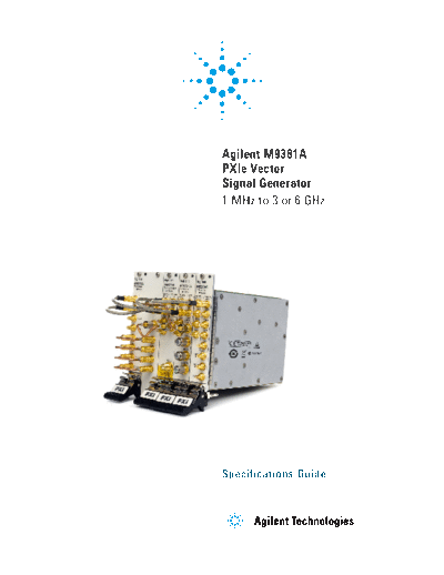 M9381A PXIe Vector Signal Generator - Specifications Guide M9381-90015 [24]