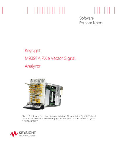 M9391-90008 M9391A Software Release Notes c20141025 [2]