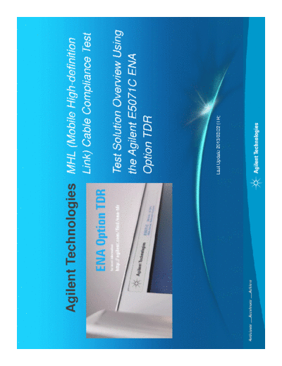 MHL Cable Compliance Test - Test Solution Overview Using the ENA Option TDR MHL_test_solution_overview c20130222 [29]