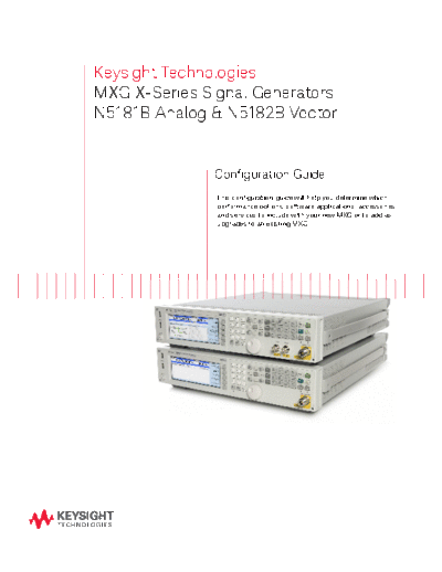 MXG X-Series Signal Generators N5181B Analog & N5182B Vector - Configuration Guide 5990-9959EN c20140610 [10]