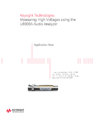 Measuring High Voltages using the U8903A Audio Analyzer - Application Note 5991-1465EN c20140723 [4]