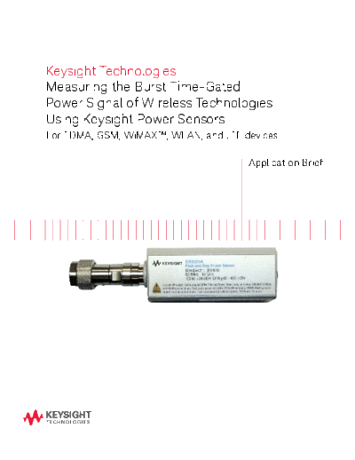 Measuring the Burst Time-Gated Power Signal of Wireless Technologies Using Keysight Power Sensors 5991-2642EN c20140826 [7]
