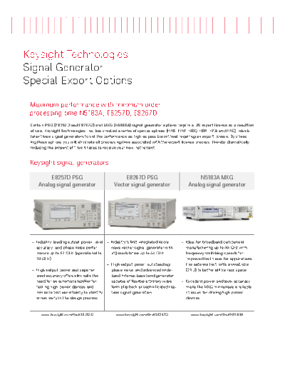 Signal Generator Special Export Options - Flyer 5991-1488EN c20140804 [3]