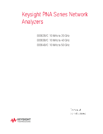 PNA Series (E8362 3 4B and C) Technical Specifications E8364-90031 c20141209 [200]