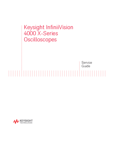 Service Guide for 4000 X-Series Oscilloscopes 54709-97025 c20141002 [140]