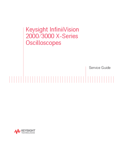 Service Guide for 2000 3000 X-Series Oscilloscopes 75019-97084 c20141015 [150]