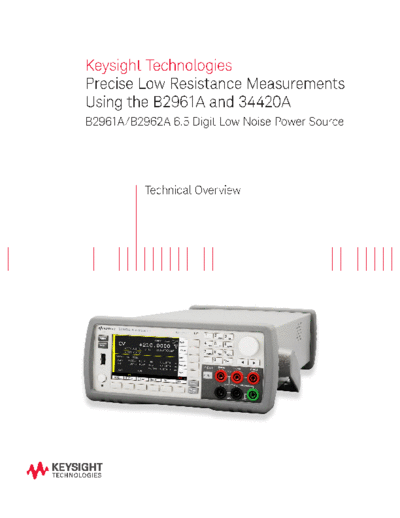 Precise Low Resistance Measurements using the B2961A and 34420A - Technical Overview 5991-1854EN c20141003 [7]