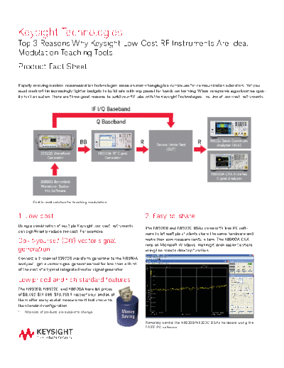 Top 3 Reasons Why Low-Cost RF Instruments Are Ideal Modulation Teaching Tools - Product Fact Sheet 5991-4220EN c20140722 [2]