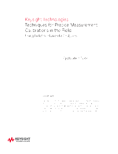 Techniques for Precise Measurement Calibrations in the Field - Application Note 5991-0421EN c20140723 [16]