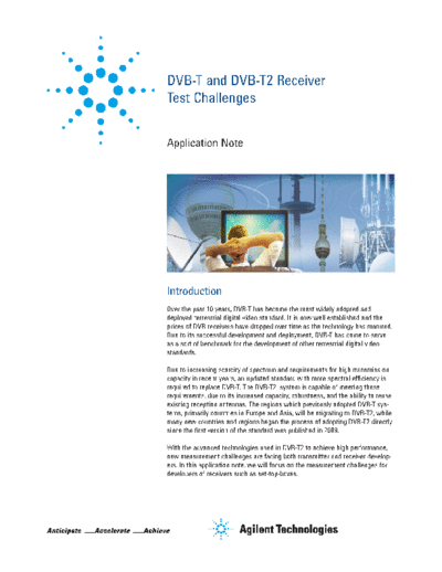 Testing DVB-T and DVB-T2 Receivers - Application Note 5991-1869EN c20130202 [8]