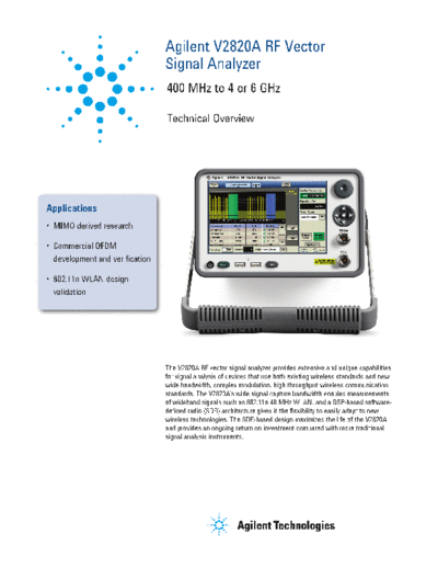 V2820A RF Vector Signal Analyzer - Technical Overview 5990-5495EN c20131122 [28]