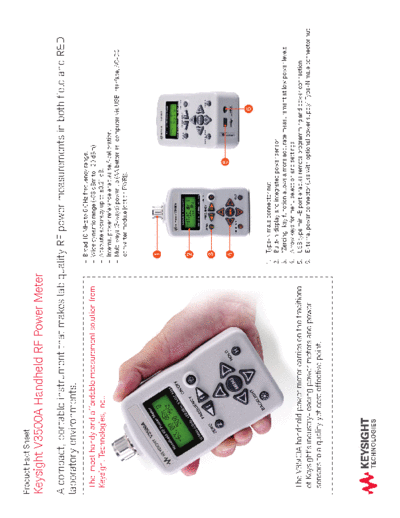V3500A Handheld RF Power Meter - Product Fact Sheet 5990-5502EN c20140618 [2]