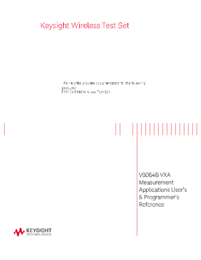 V9064-90003 V9064B VXA User_2527s and Programmer_2527s Reference for E6640A c20141007 [1015]
