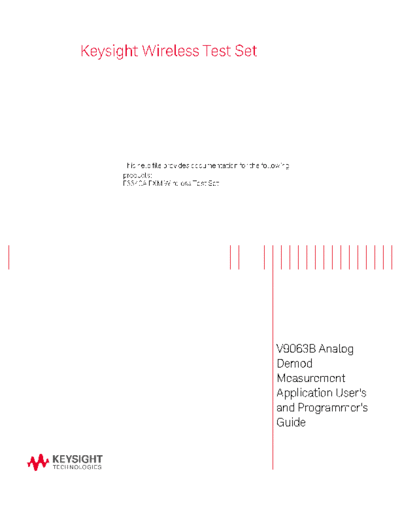 V9063-90001 V9063B Analog Demod User_2527s and Programmer_2527s Reference for E6640A c20141007 [1386]