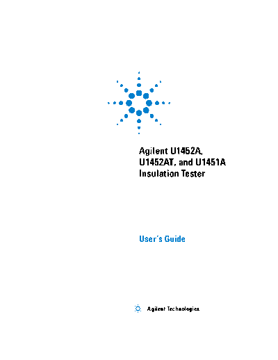 U1451-90003 U1452A_252C U1452AT_252C and U1451AInsulation Tester User_2527s Guide c20140122 [119]