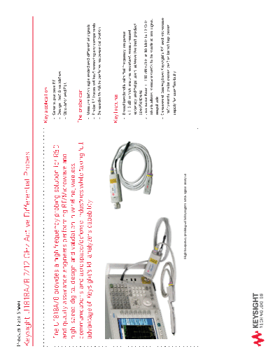 U1818A B 7 12 GHz Active Differential Probes Quick Fact Sheet 5990-4919EN c20140528 [2]