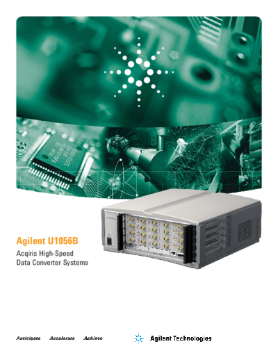 U1056B Acqiris High-Speed Data Converter Systems 5989-7112EN c20121025 [16]